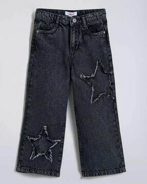hopscotch Girls Mid Wash Relaxed Jeans-picture-10