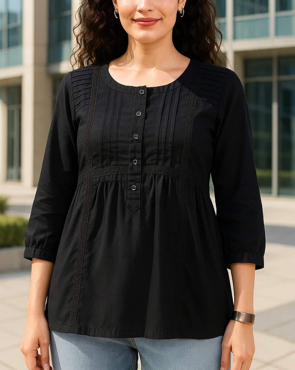 Buy Tulsattva Women Regular Fit Peplum Top Online | Ajio.com