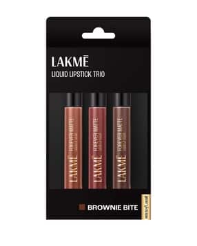 lakme Set of 3 Forever Matte Liquid Lipsticks-Brownie Bite-picture-46