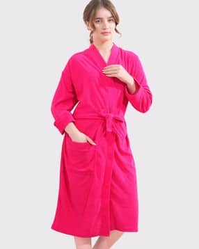 lacylook Unisex Bathrobe with Tie-Up Belt-picture-50