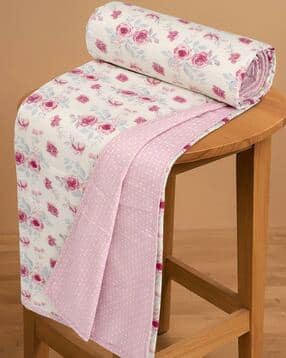 huesland Floral Print Single Bed Reversible Dohar -picture-53