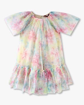 kg frendz Girls Tie & Dye Print Drop-Waist Dress-picture-51