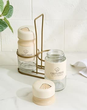 home centre Set of 2 Glass Spice Jars with Metal Stand-picture-13