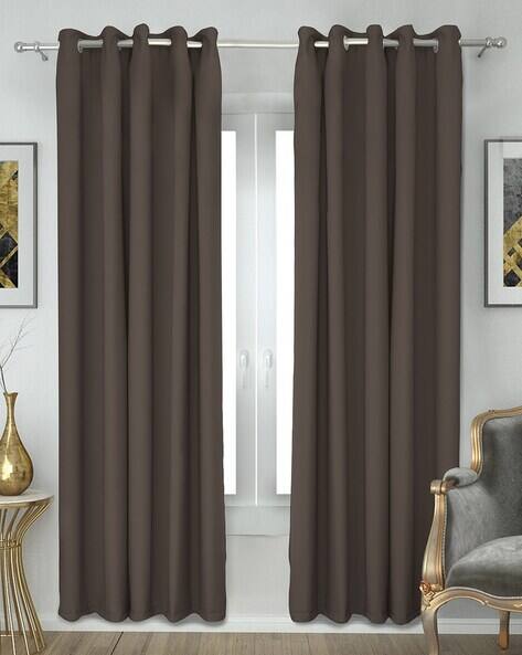 Neela Home Set of 2 Room Darkening Blackout Door Curtains