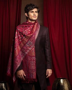 naureen Men Floral Stole-picture-12