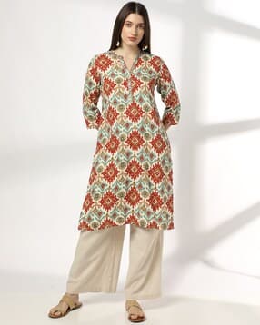 Women All-Over Print Straight Kurta