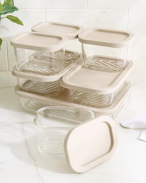 home centre Set of 7 Borosilicate Glass Storage Containers-picture-24