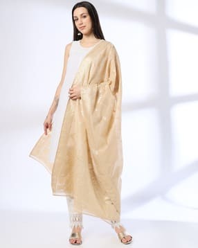 avaasa mix n' match Women Floral Woven Dupatta-picture-12