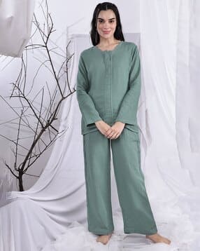 neudis Women V-Neck Top & Pyjamas Set-picture-10