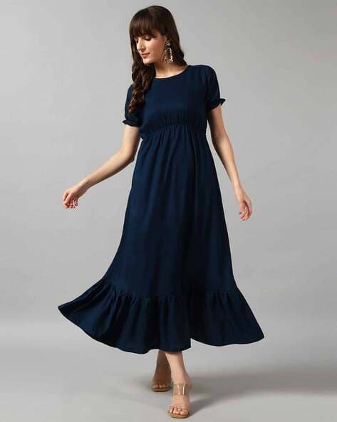 Buy Blue Kurtas for Women by FEMVY Online - Main Image