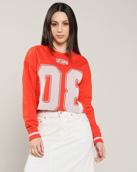 Lee Cooper Women Brand Print Regular Fit Round-Neck Sweatshirt