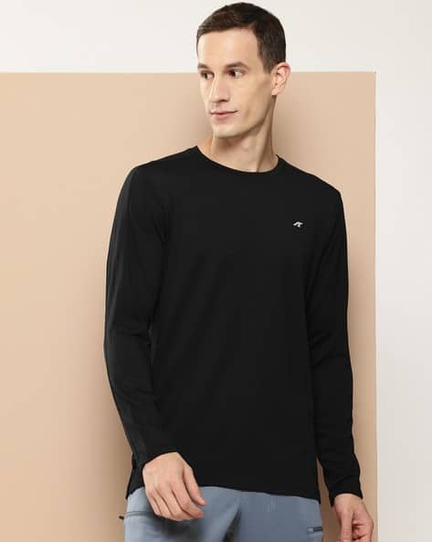 Men Regular Fit Crew-Neck T-Shirt Gym Athleisure