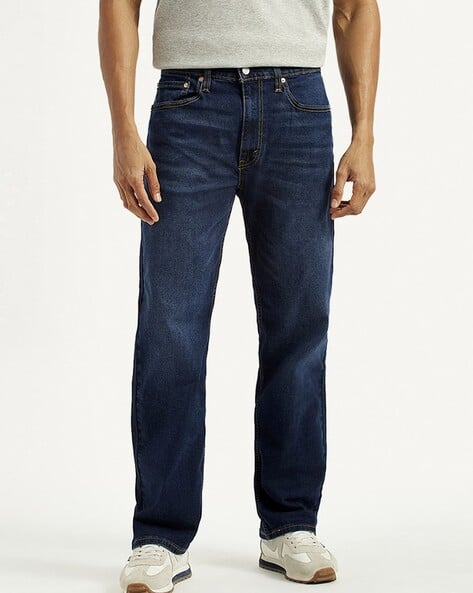 Men Light-Wash Relaxed Fit Jeans