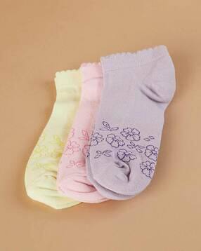 ginger by lifestyle Pack Of 3 Women Cotton Socks-picture-42