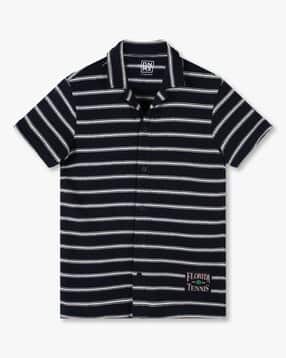 Boys Stripes Boxy Fit Shirts