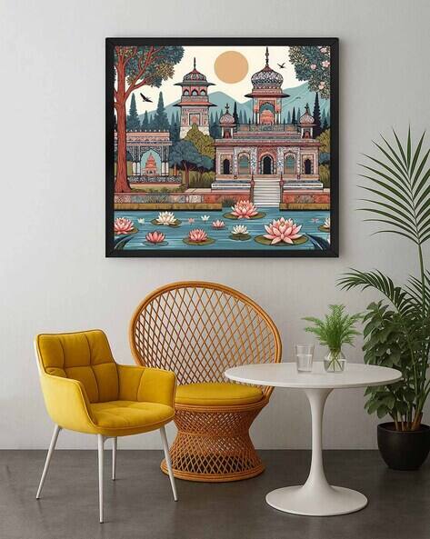 999store Indian Mahal Canvas Framed Wall Art Painting