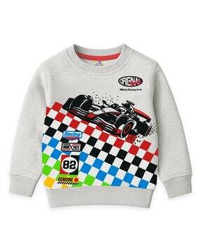kuchipoo Boys Regular Fit Printed Sweatshirt-picture-10
