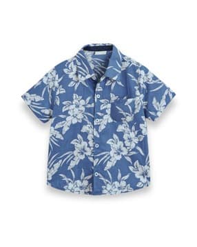 Boys Floral Print Regular Fit Shirt
