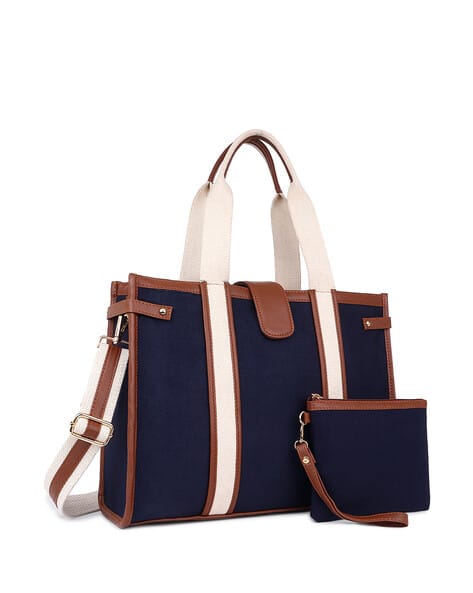 Buy Blue Tan Handbags for Women by Womanix Online