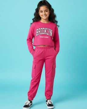 trampoline Girls Graphic Pants with Top-picture-36