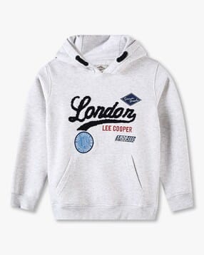 lee cooper Boys Embroidered Regular Fit Hoodie-picture-22
