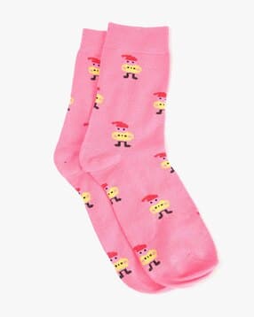 matchitt Women Pack of 2 Patterned Mid-Calf Length Socks-picture-27