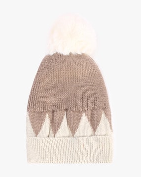matchitt Boys Geometric-Knit Pom-Pom Winter Beanie-picture-19