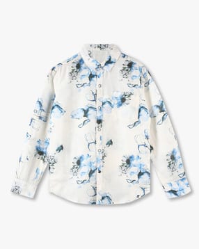 lee cooper Boys All-Over Print Slim Fit Shirt with Patch Pocket-picture-18