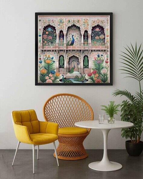 999store Traditional Indian Architectural Canvas Wall Art