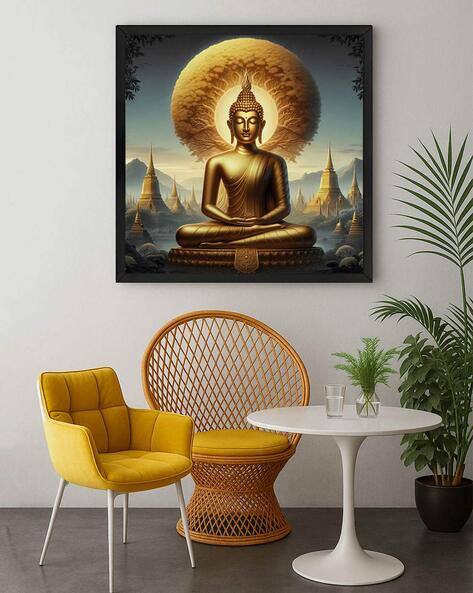 999store Lord Budha Square-Shaped Wall Art