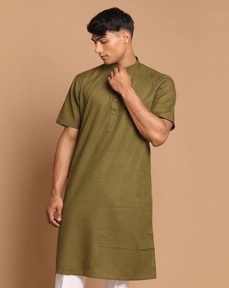Men Regular Fit Long Kurta