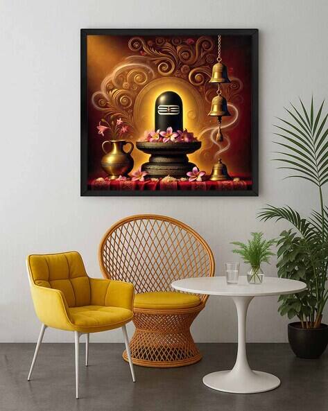 999store Shivlinga Puja Canvas Canvas Wall Art
