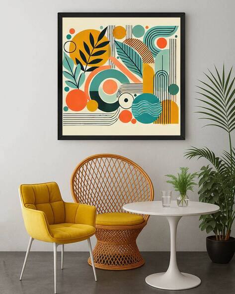 999store Geometric Framed Canvas Wall Art