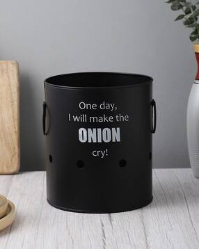 vareesha Metal Onion Container with Holes-picture-45