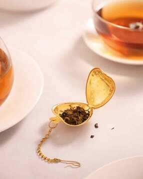 naturally yours Heart Shaped Golden Tea Infuser -picture-24