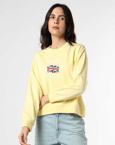 Buda Jeans Co Buda women sweatshirts, light yellow, xs