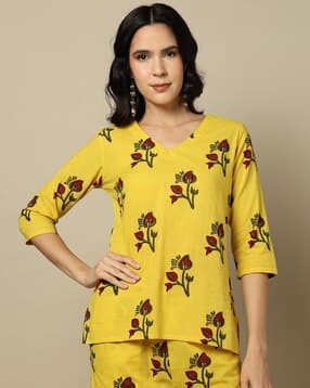 indie picks Bagru Syahi Begar Handblock Print   2-Piece Co-Ord Set-picture-11