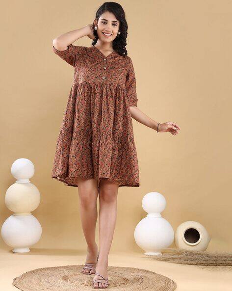 Buy Khaki Dresses for Women by VASVI Online | Ajio.com