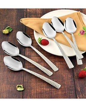 fns Set of 6 Dishwasher-Safe Stainless Steel Spoons-picture-26