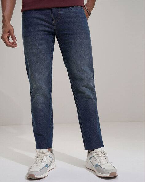 Highlander Men Lightly Washed Slim Fit Jeans