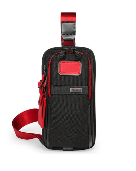 Buy TUMI Alpha Compact Sling Bag | Black & Red Color Men | AJIO LUXE