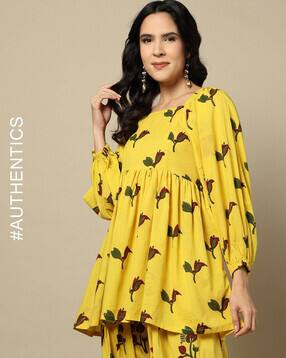 indie picks Bagru Syahi Begar Handblock Print   2-Piece Co-Ord Set-picture-14