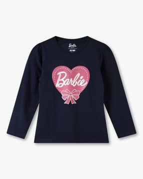 kg frendz Girls Barbie Print Regular Fit Round-Neck T-Shirt-picture-38