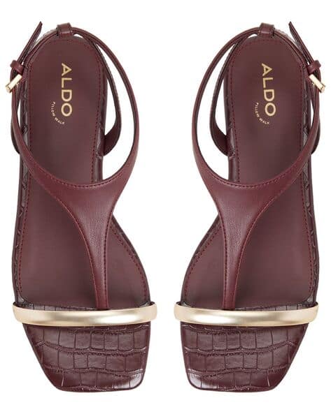 ALDO Women Slip-On Flat-Sandals with Ankle-Strap