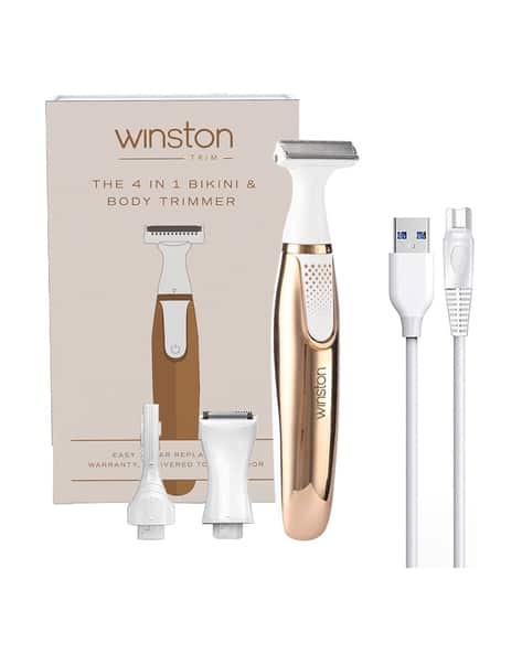 WINSTON Electric Cordless 3 in 1 Body Bikini Eyebrow Trimmer Shaver 42W - Silver