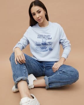 fame forever by lifestyle Women Regular Fit Cotton Sweatshirt-picture-35