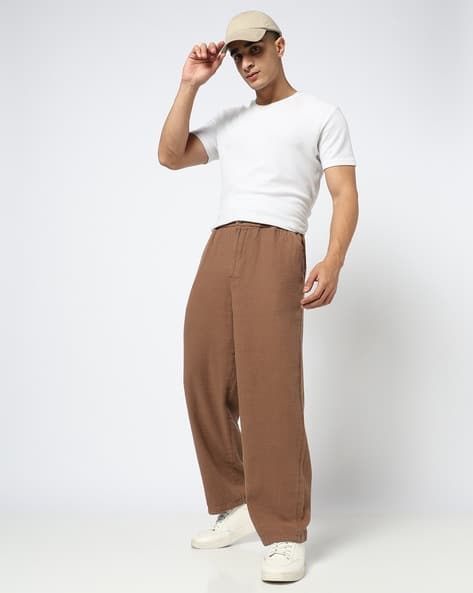 YOUSTA Men Relaxed Fit Chinos - Chocolate Brown