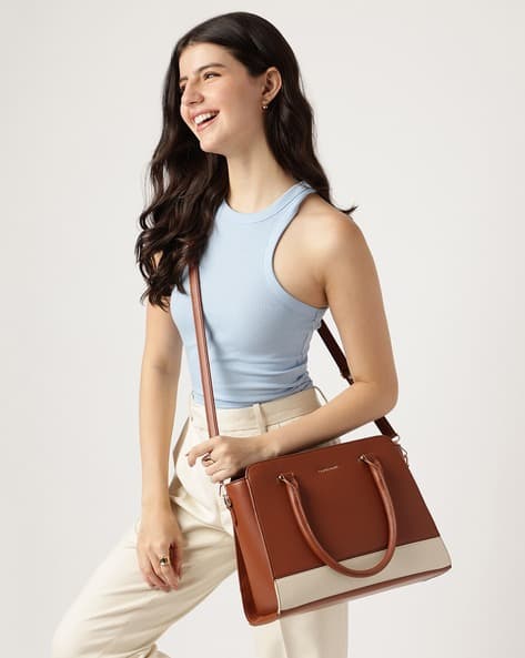FASTRACK Women Satchel Handbag with Deattachable Strap