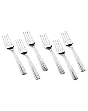 Set of 6 Dishwasher-Safe Stainless Steel Forks-image-45