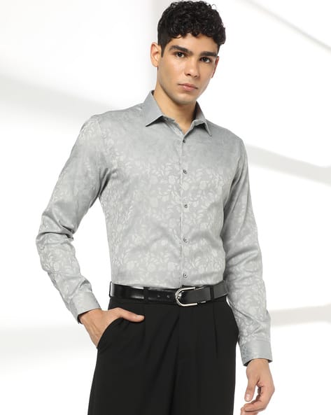 NETPLAY Men Floral Woven Slim Fit Shirt